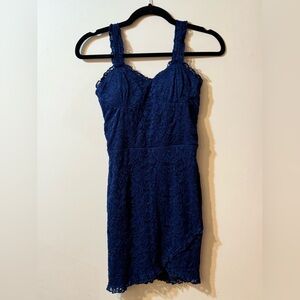 Speechless Juniors Navy Blue lace mini dress /Homecoming dress/ Size: M